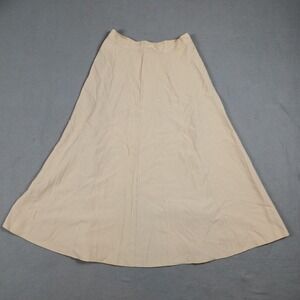 Vintage Weathervane Women's Small Skirt Celanese Beige Tan A-Line Midi Panel